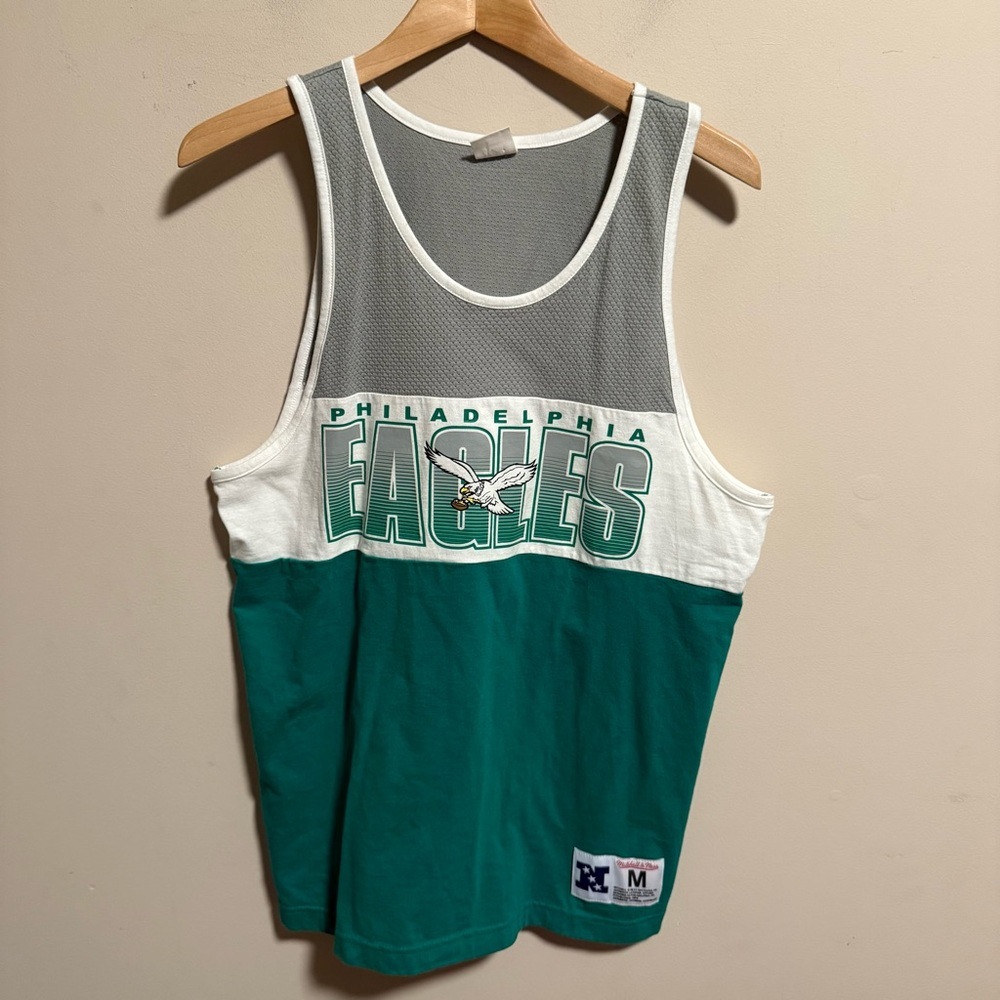 Mitchell & Ness Philadelphia Eagles Heritage Colorblock Tank Top- Size Medium